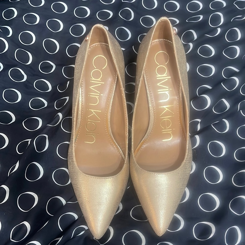Calvin Klein heels Rosie Gold size 7.5